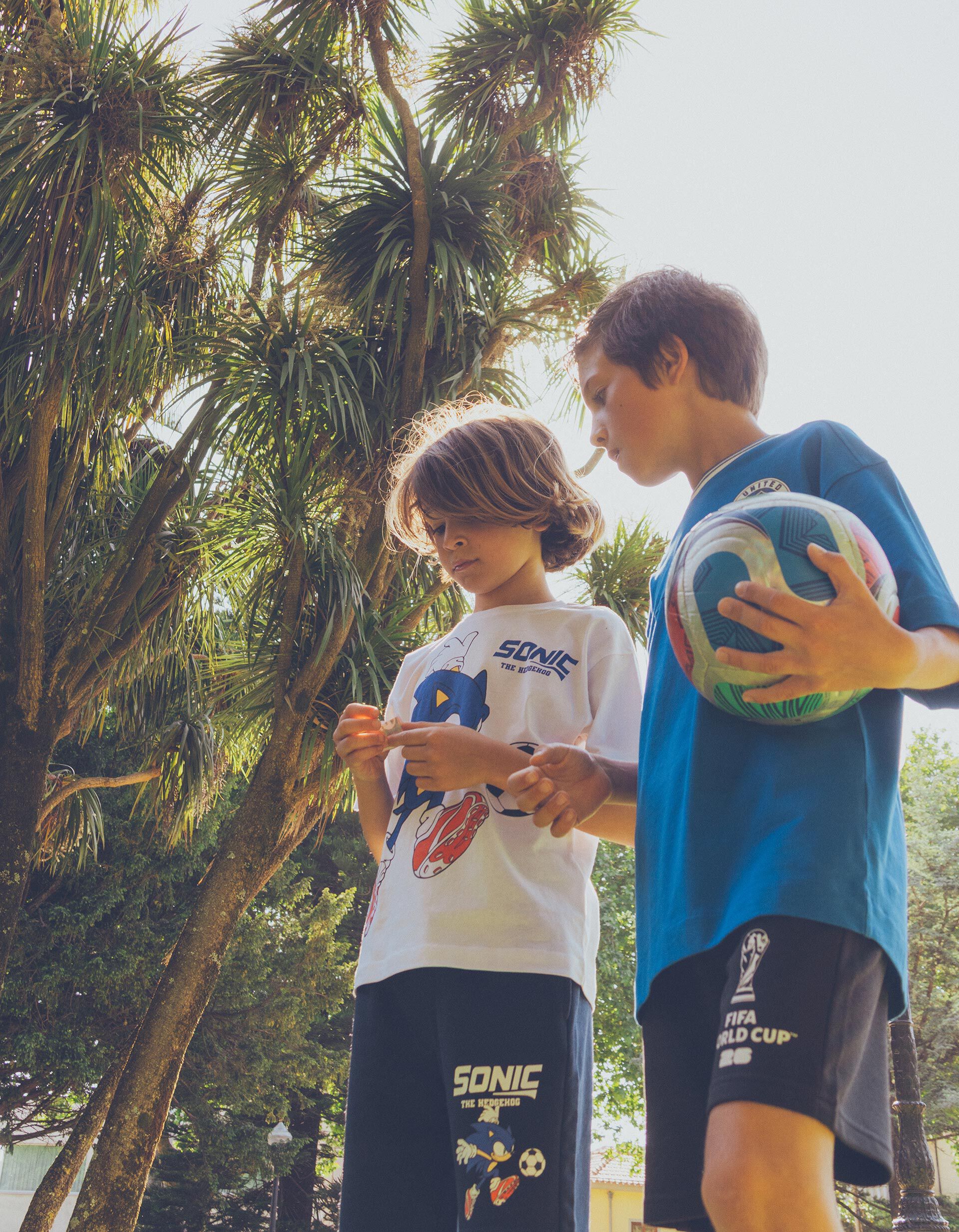 Comprar Online Conjunto T-shirt e Cal&ccedil;&otilde;es 'Sonic', Menino, Azul Escuro