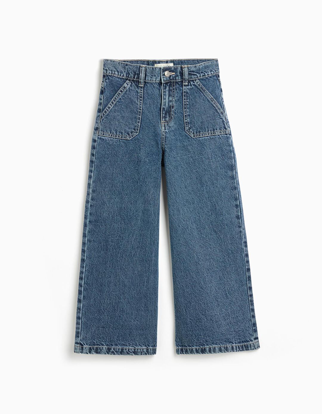 Calças de Ganga Culotte, Menina, Azul