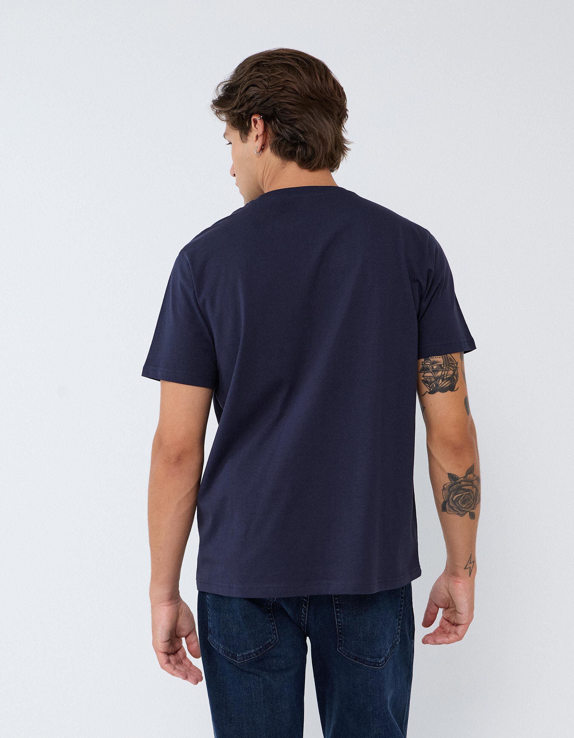 Comprar Online T-shirt Jersey Estampada, Homem, Azul Escuro