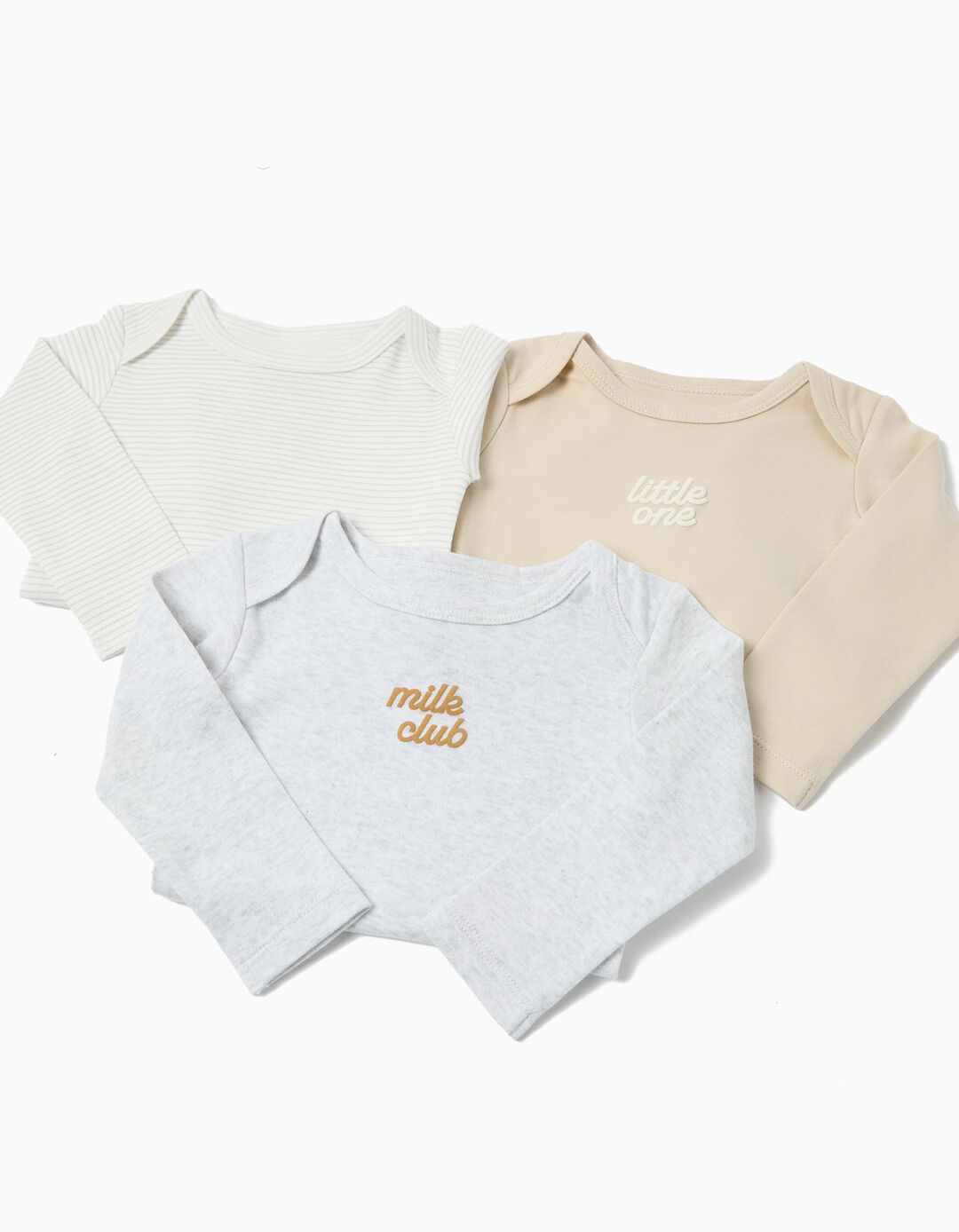 Pack 3 Bodies de Manga Comprida, Menino, Multicor