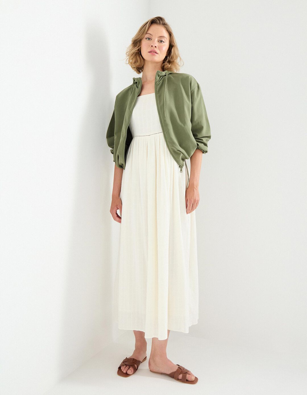 Parka com Capuz, Mulher, Verde