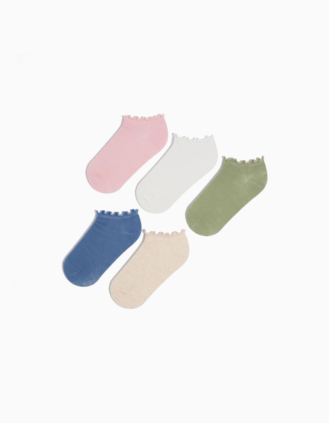 Pack 5 Pares de Meias Tornozelo, Menina, Multicor