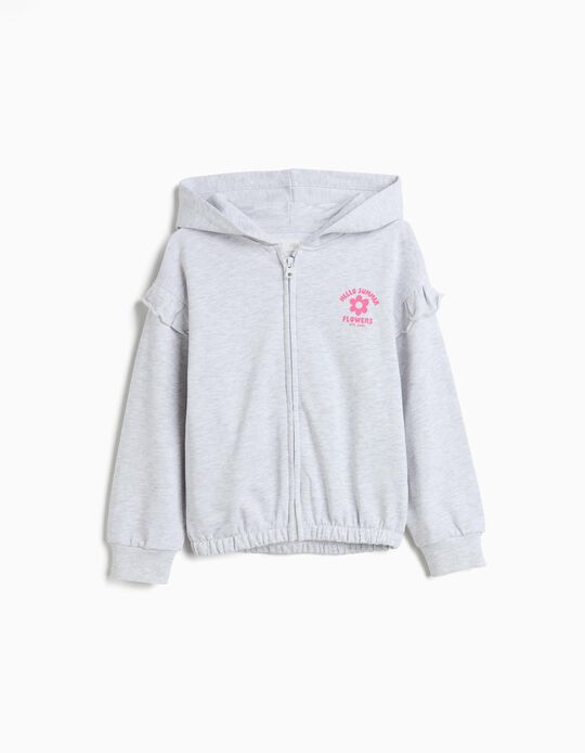 Comprar Online Casaco de Felpa com Capuz, Menina, Cinzento Claro