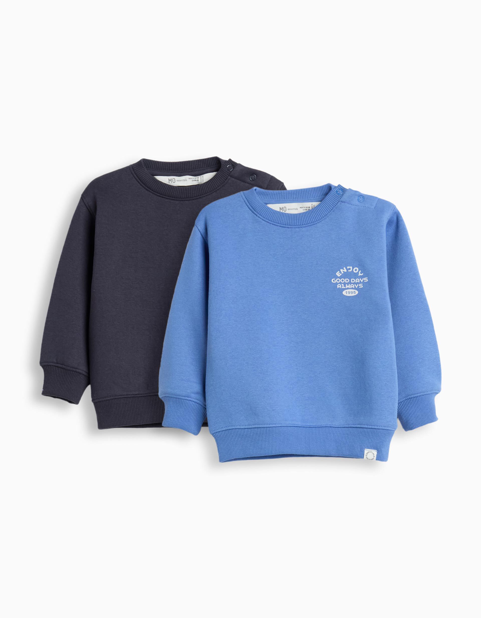 Comprar Online Pack 2 Sweatshirts de Felpa, Menino, Azul