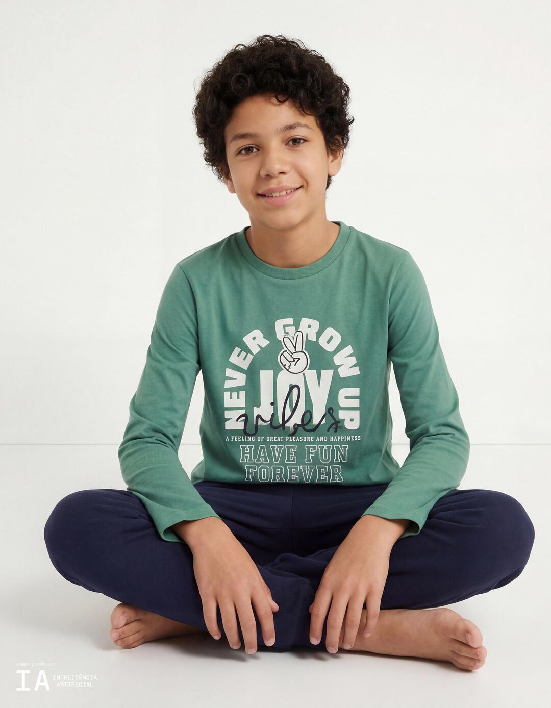 Pijama, Menino, Verde