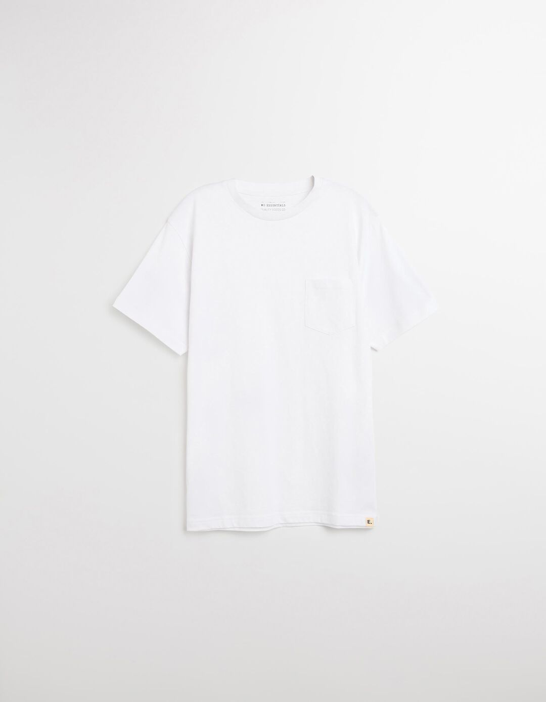 T-shirt Jersey com Bolso, Homem, Branco