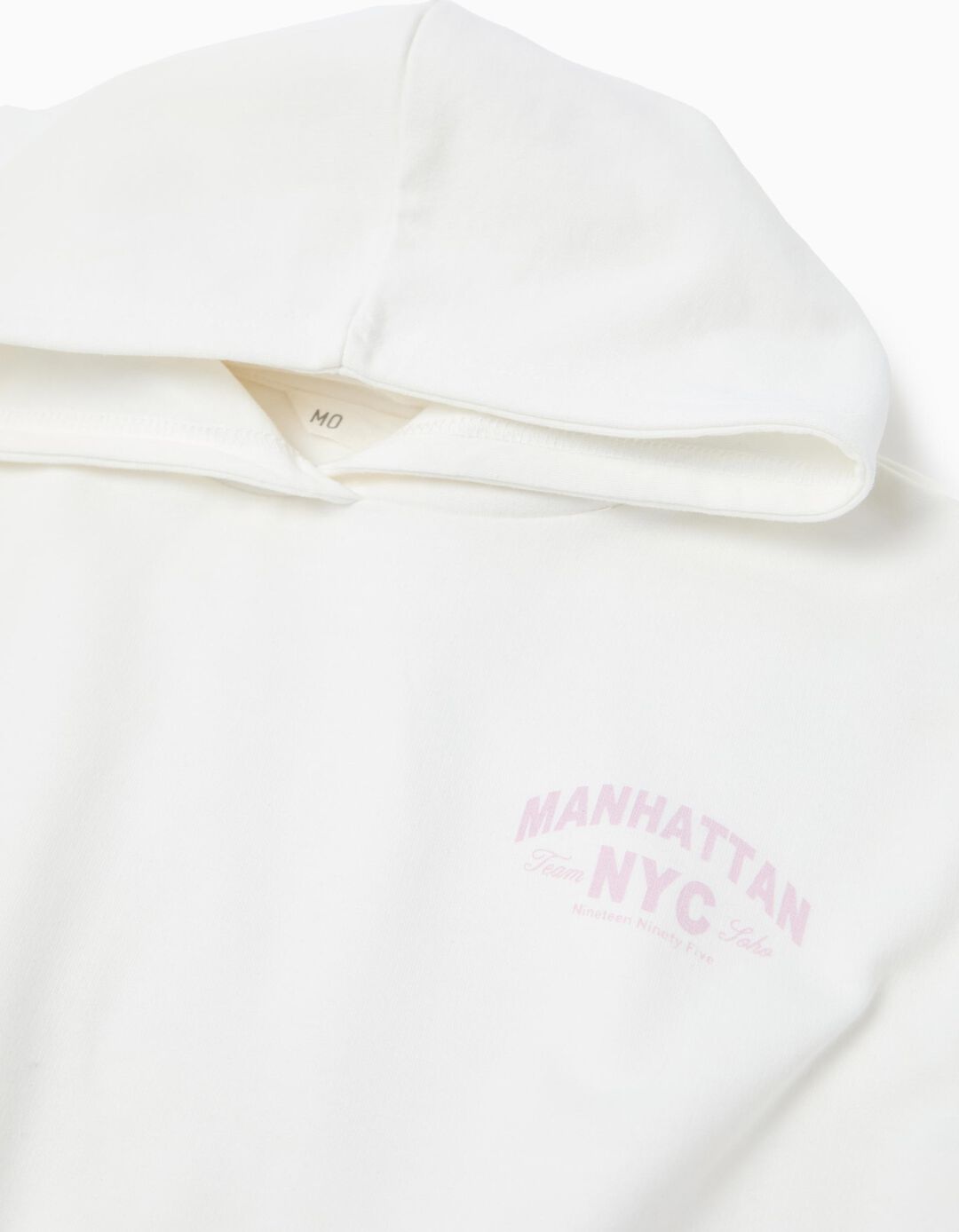 Sweatshirt de Felpa Capuz, Menina, Branco