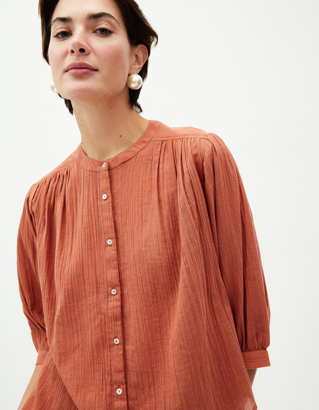 Blusa, Mulher, Laranja Escuro
