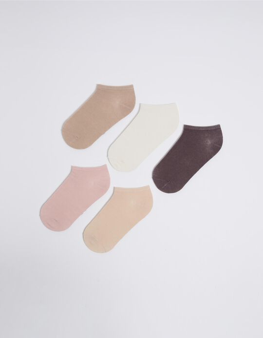 Comprar Online Pack 5 Pares de Meias Invisíveis, Mulher, Multicor