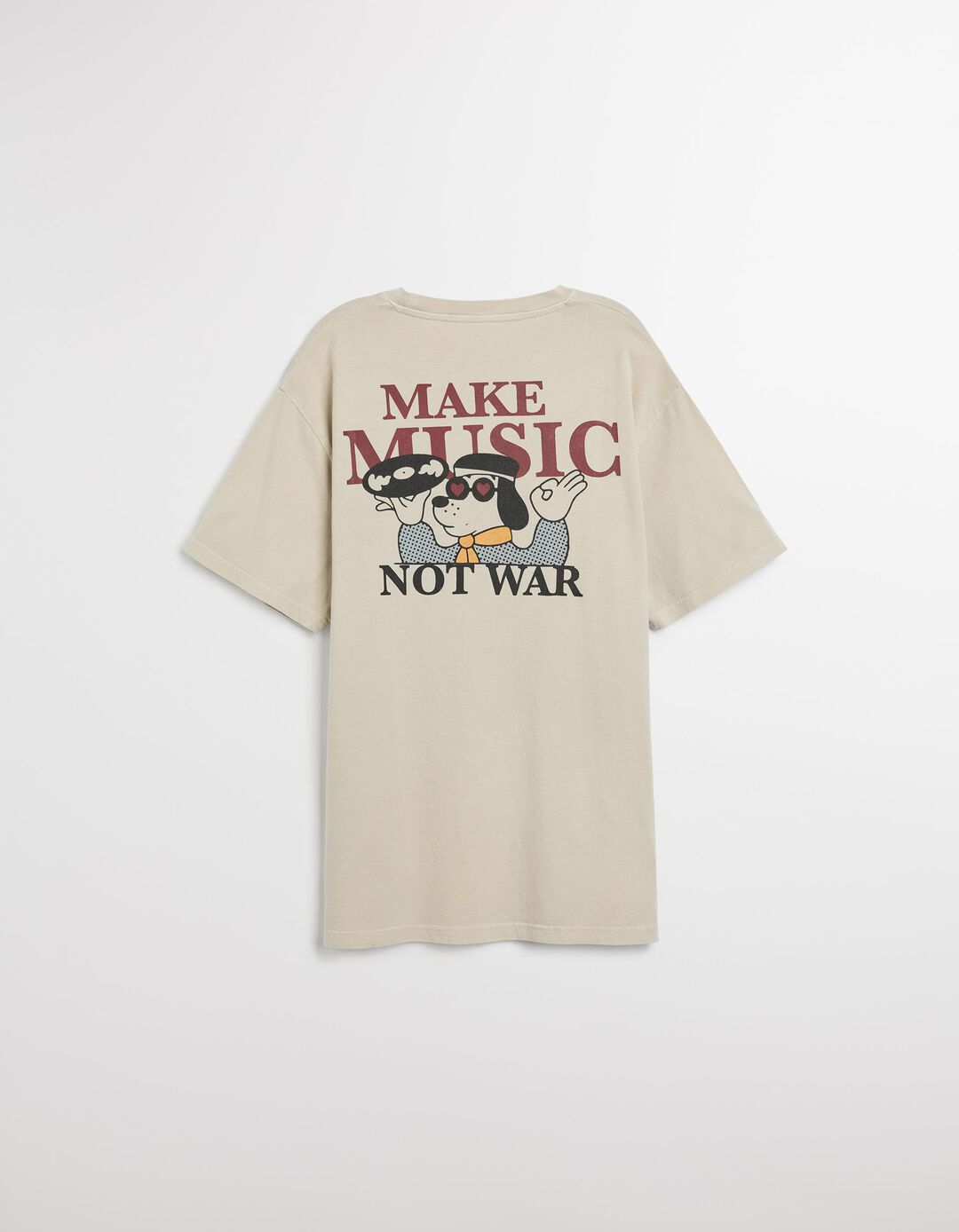 T-shirt 'Peace Language', Adulto, Bege