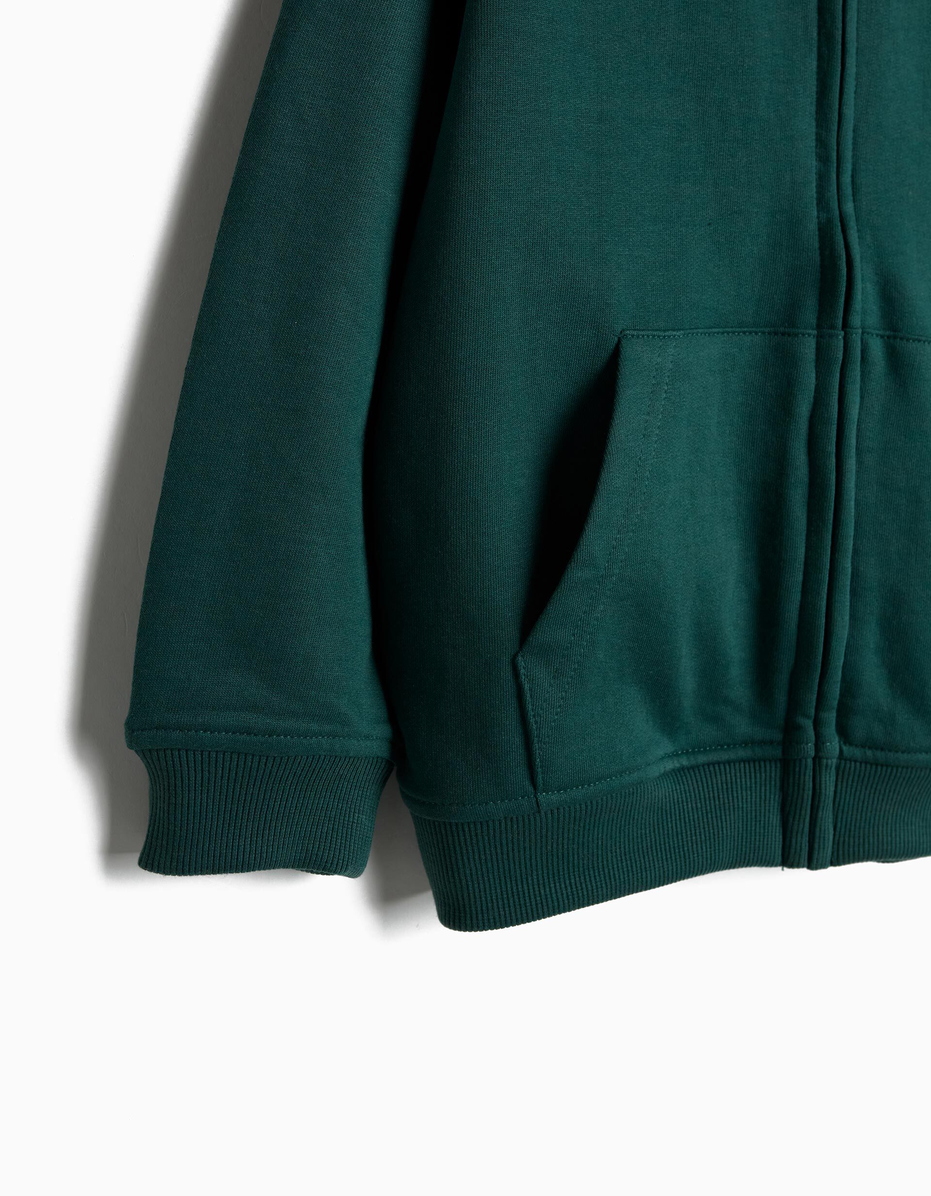 Comprar Online Casaco De Felpa Com Capuz, Menino, Verde Escuro
