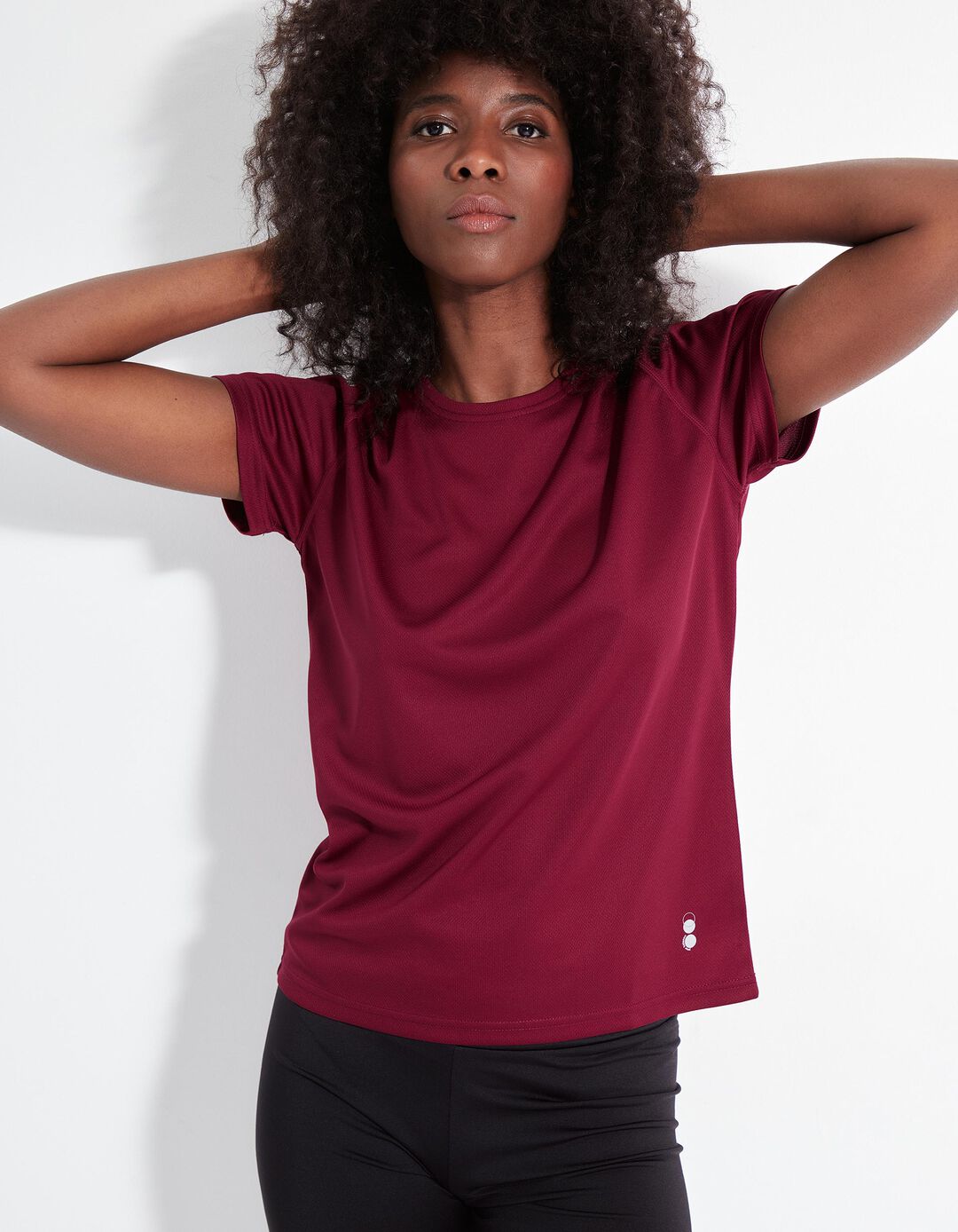 T-shirt de Desporto, Mulher, Vermelho Escuro