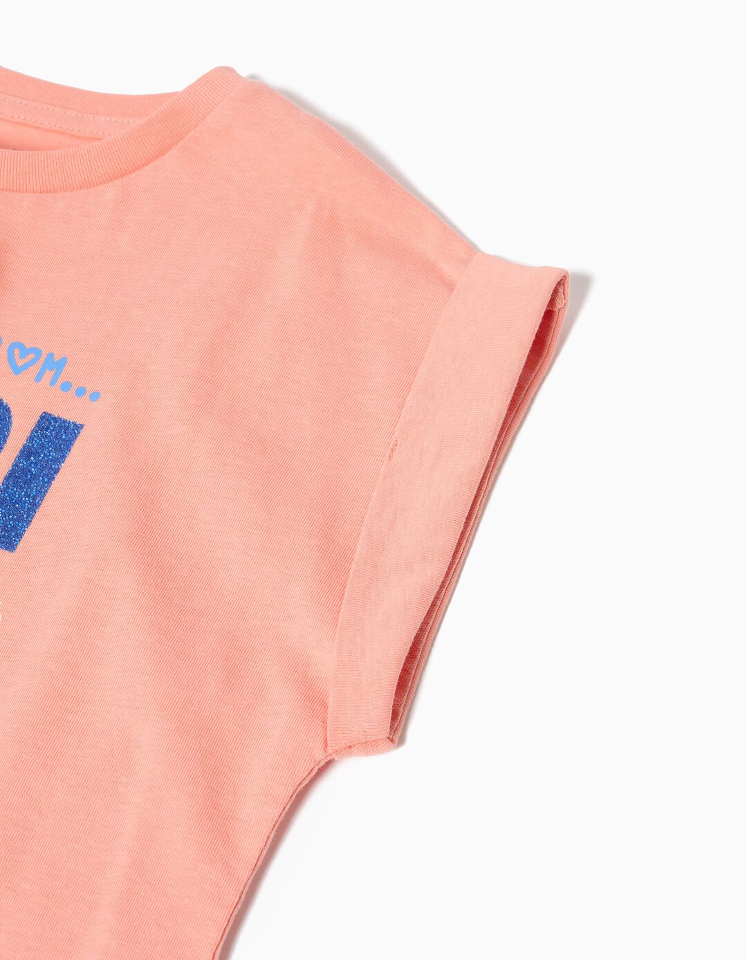T-shirt, Menina, Salmão
