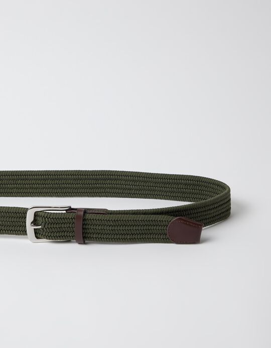 Comprar Online Cinto Entran&ccedil;ado, Homem, Verde Escuro