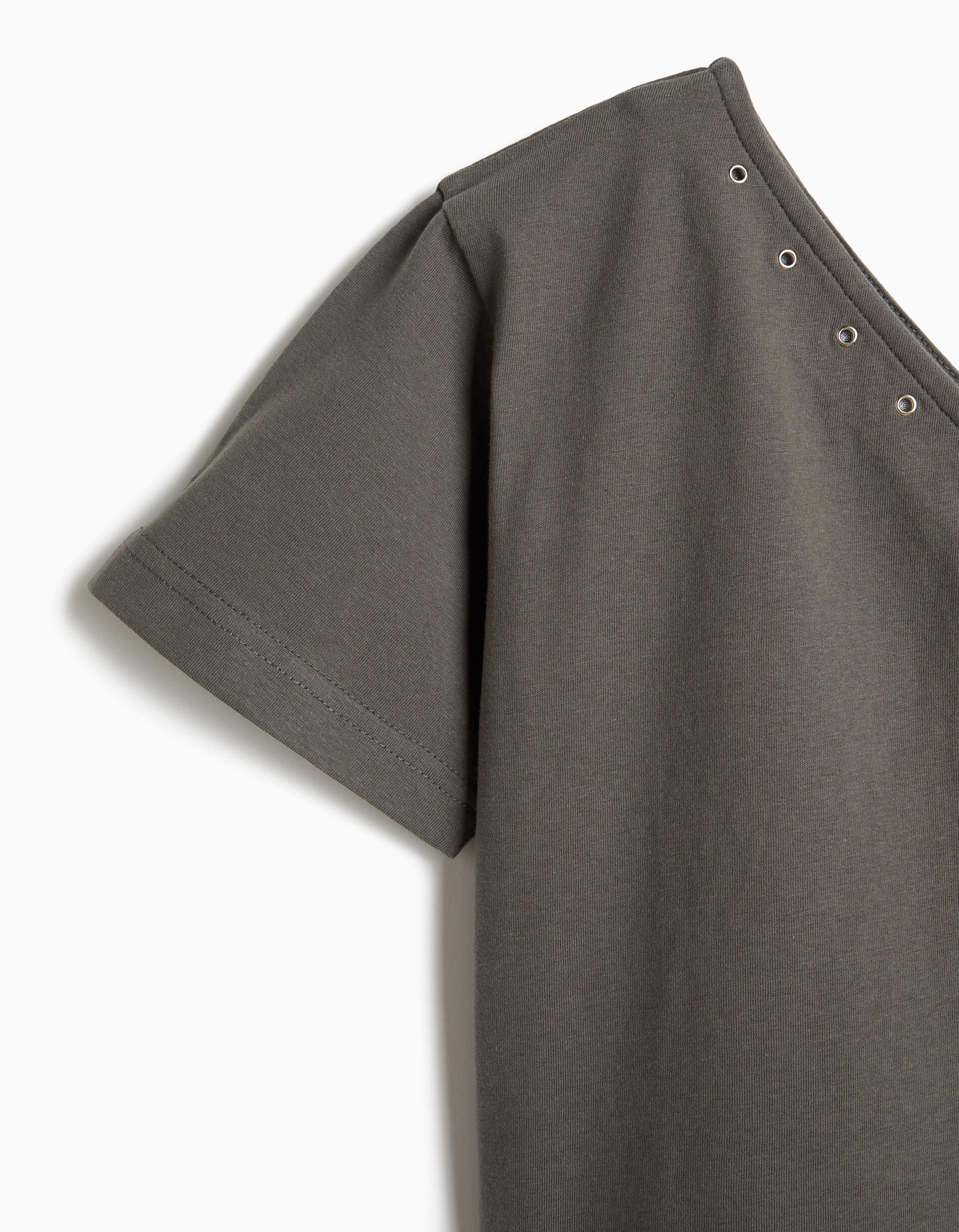 Comprar Online T-shirt Assim&eacute;trica, Menina, Cinzento Escuro