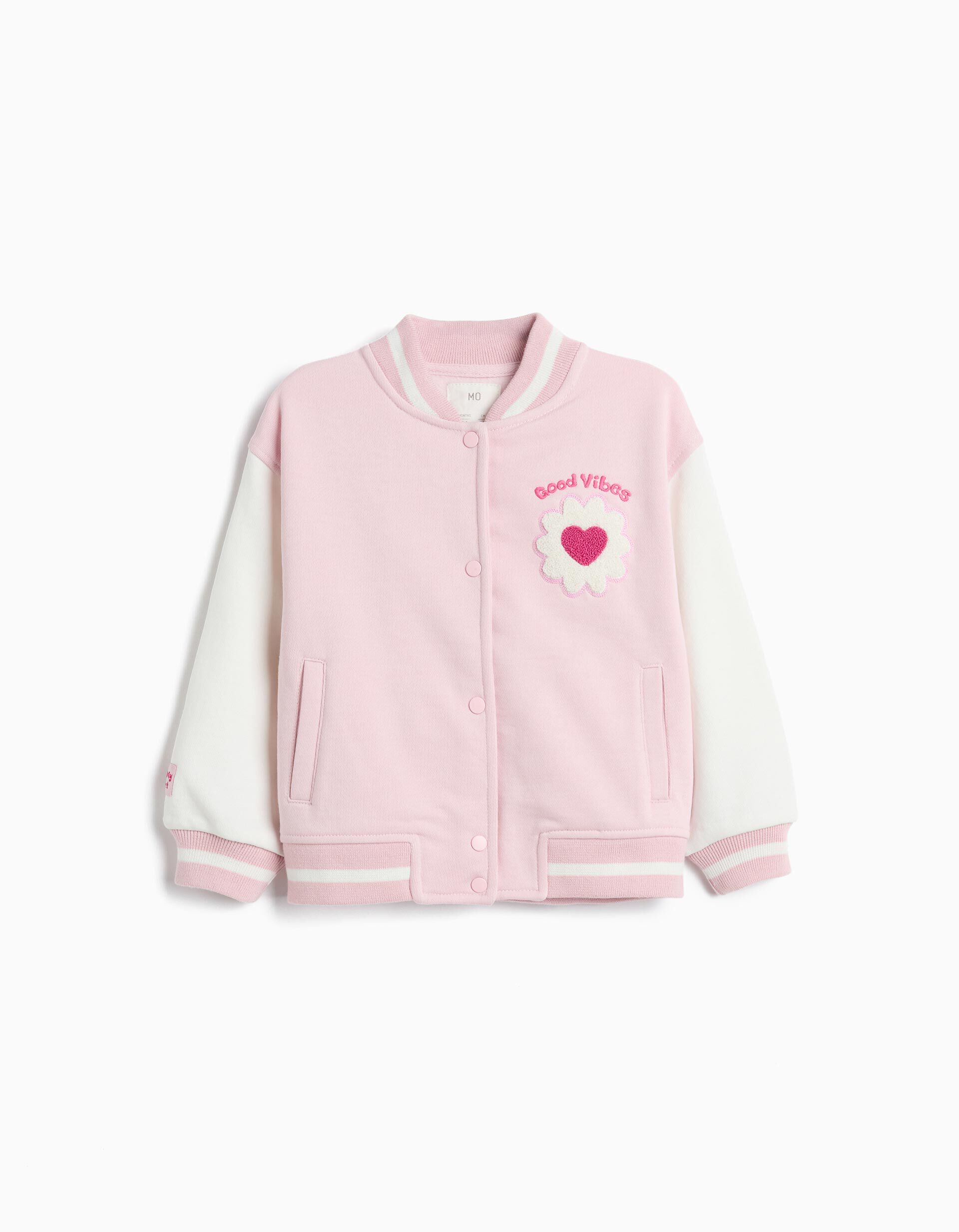 Comprar Online Casaco Bomber, Menina, Rosa Claro 