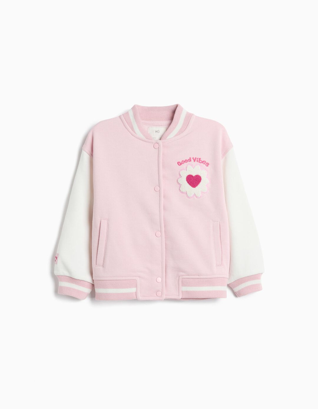 Casaco Bomber, Menina, Rosa Claro 