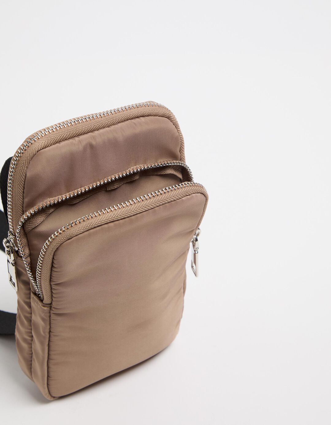 Bolsa para Telemóvel Nylon, Mulher, Bege