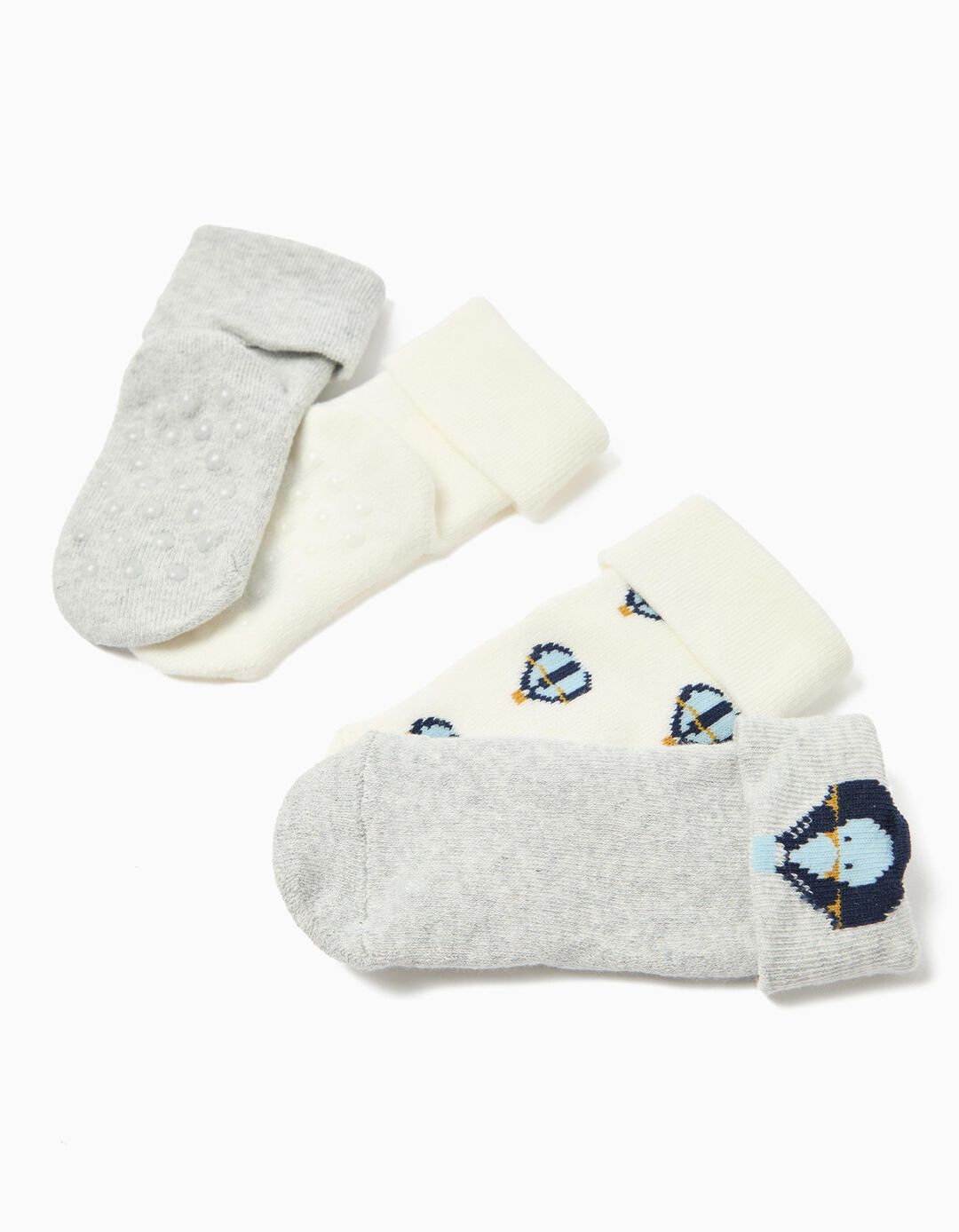 Pack 2 Pares de Meias Antiderrapante, Menino, Multicor