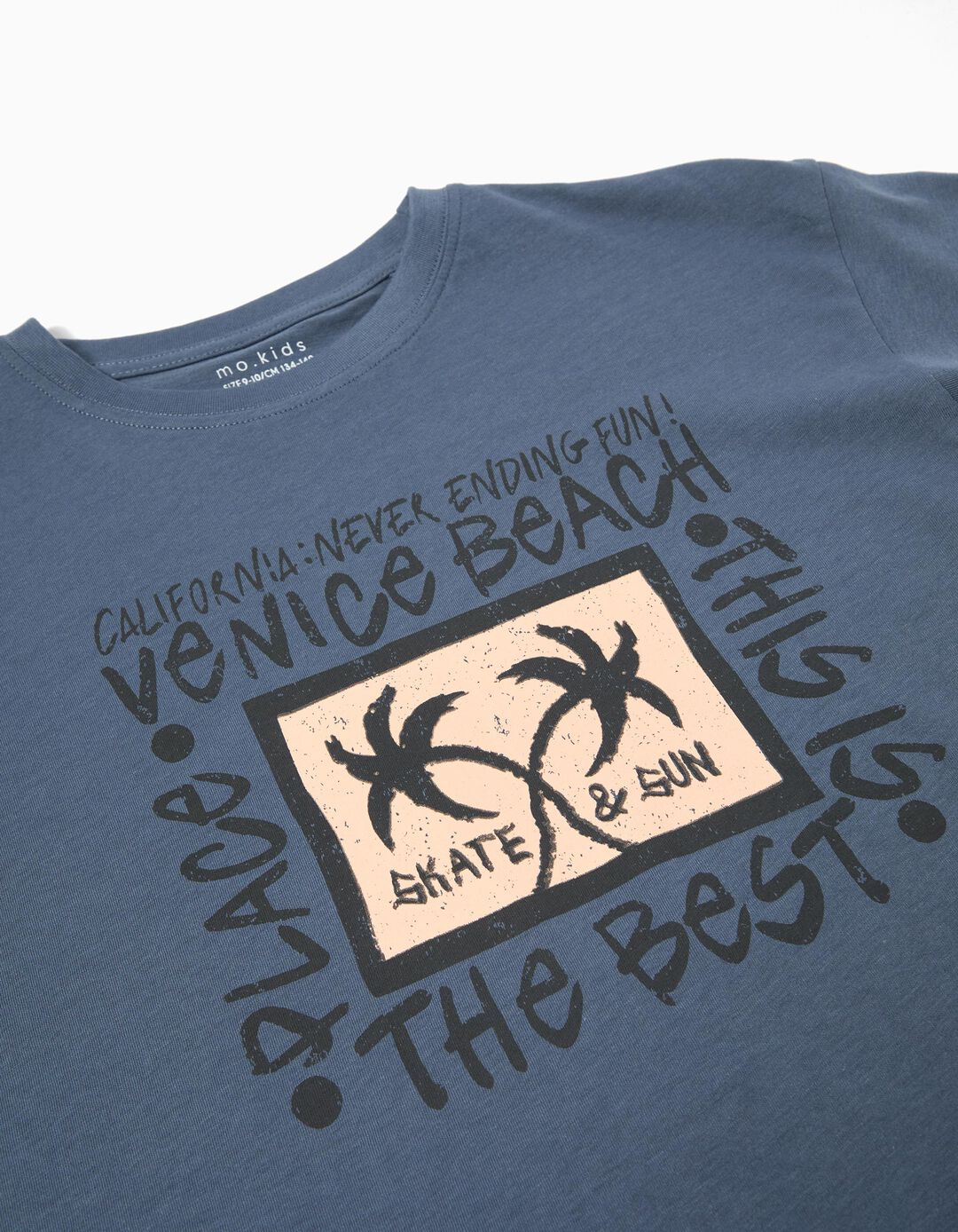 T-shirt Print, Menino, Azul