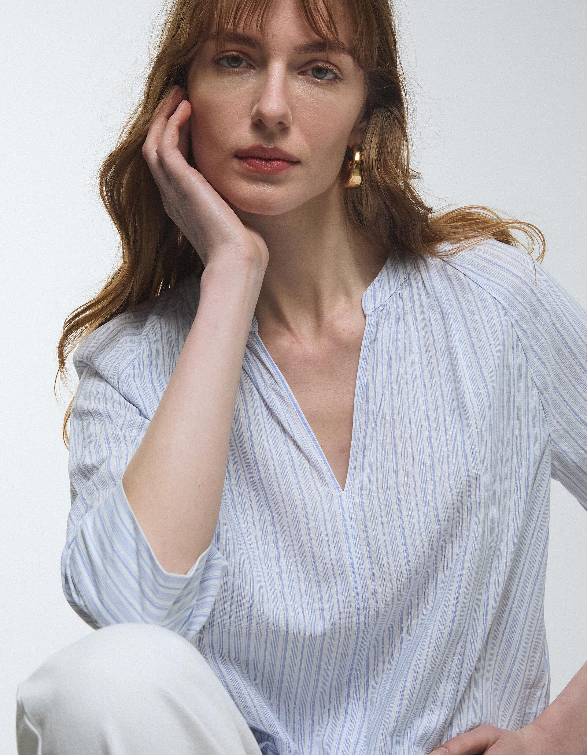 Comprar Online Blusa Riscas, Mulher, Azul