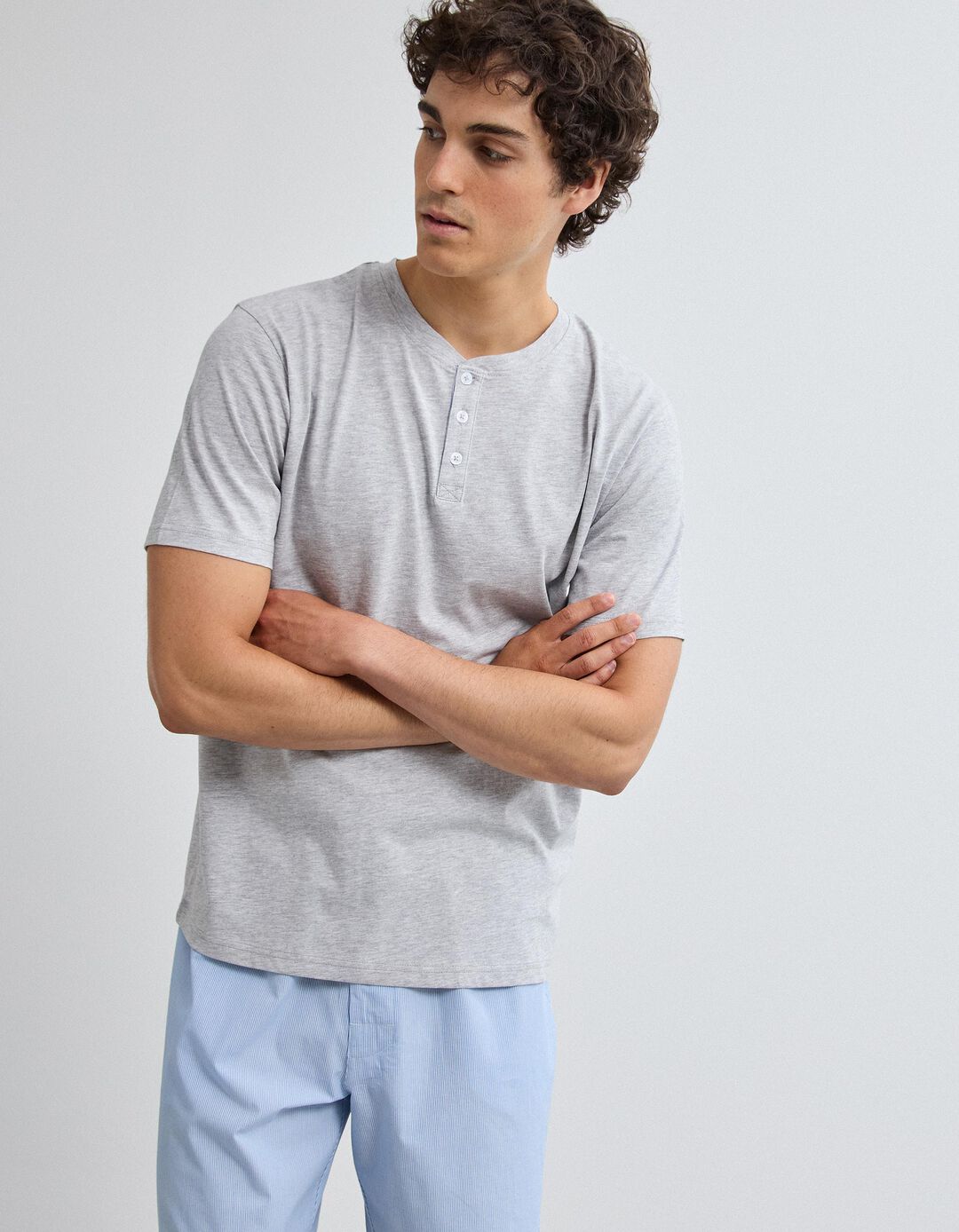 Pijama, Homem, Cinzento Claro