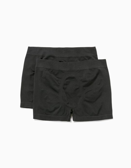 Comprar Online 2 Boxers Sem Costuras, Homem, Preto