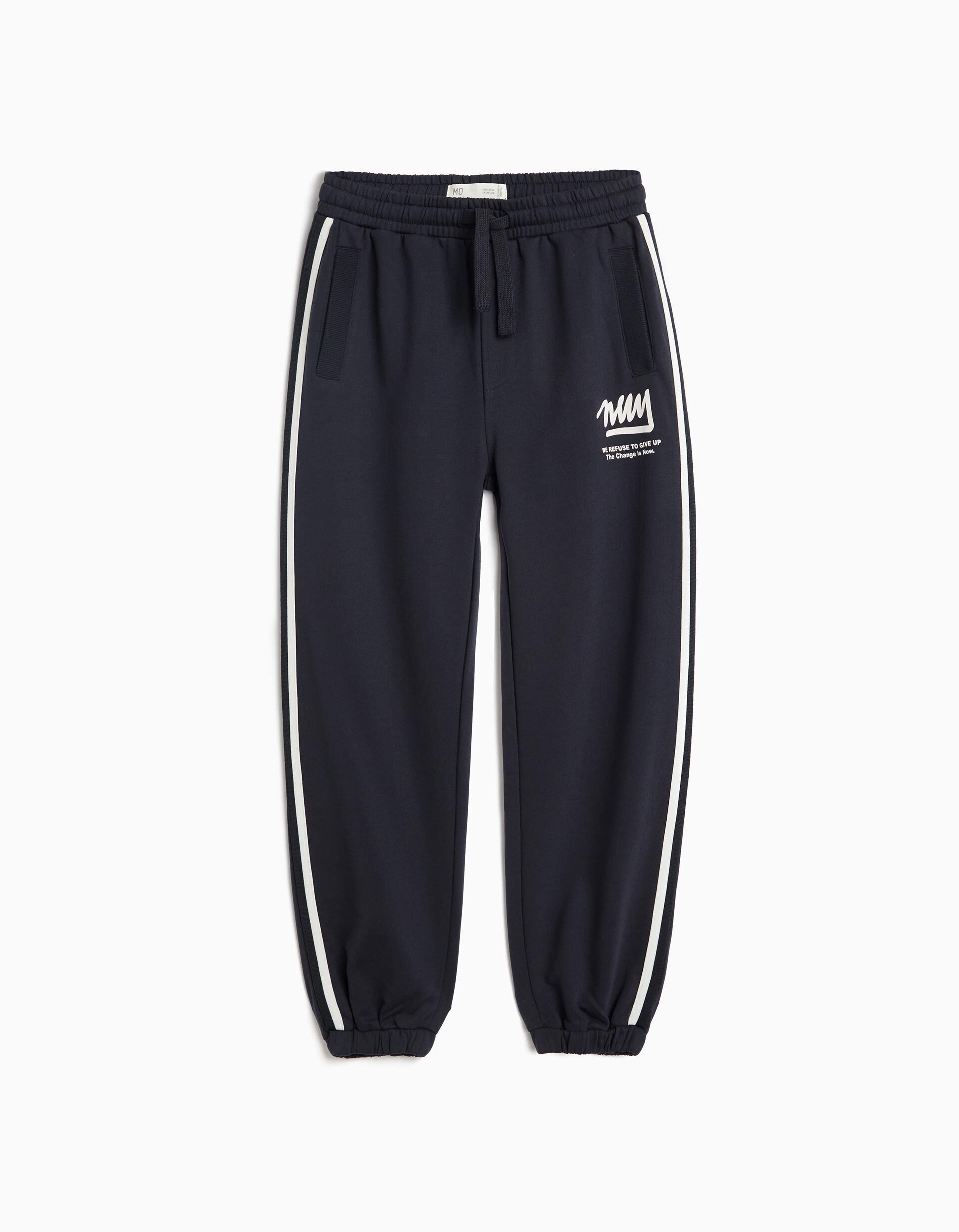 Comprar Online Cal&ccedil;as Jogger Em Felpa, Menino, Azul Escuro
