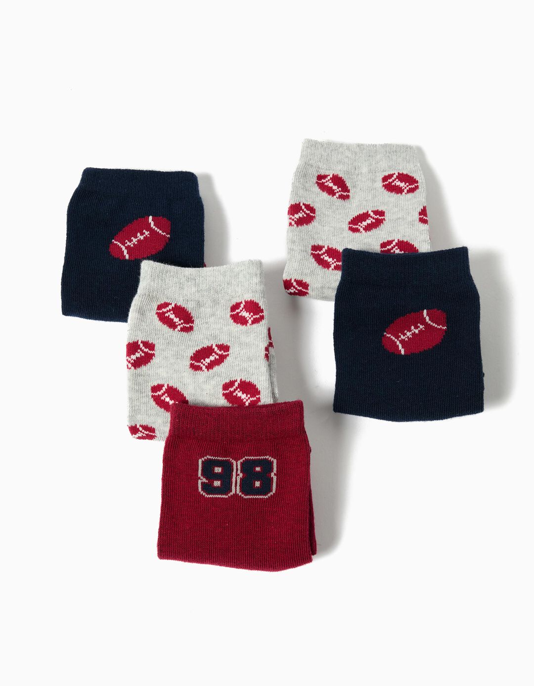 Pack 5 Pares de Meias, Menino, Multicolor