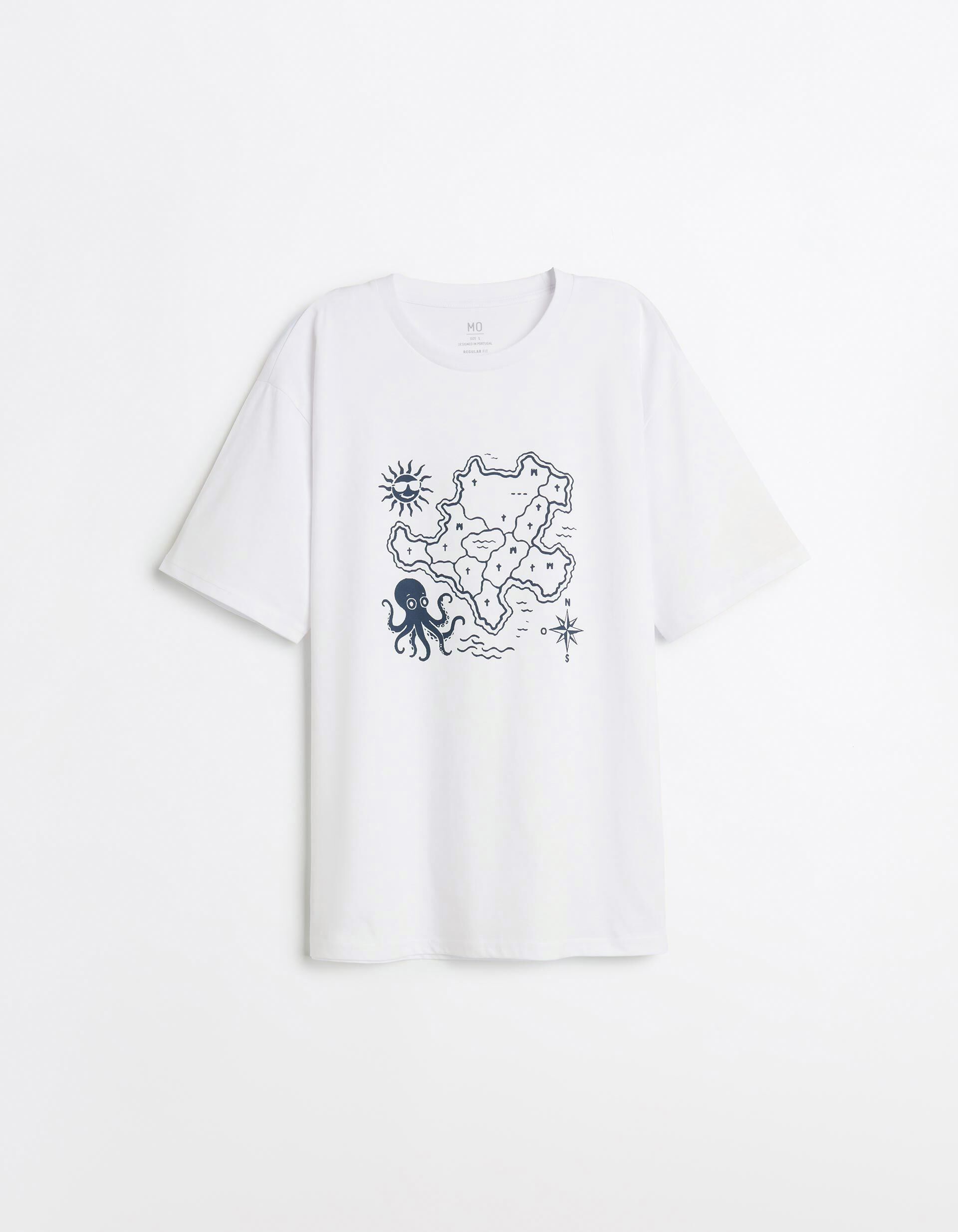 Comprar Online T-shirt Estampada, Homem, Branco