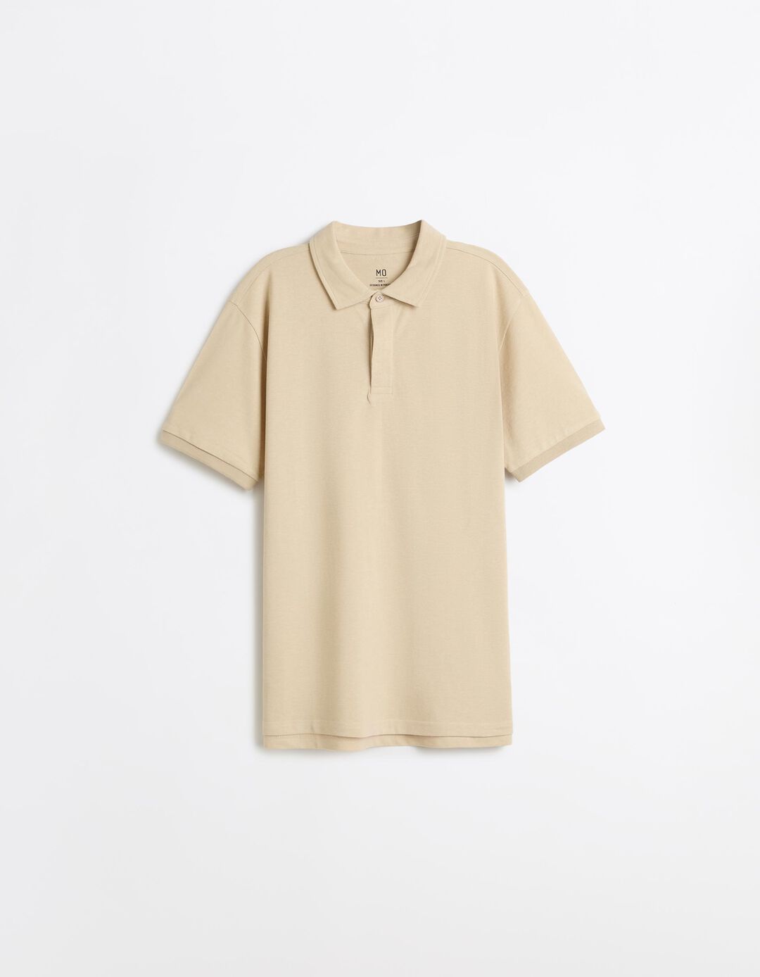 Polo Oxford Piquet, Homem, Bege Claro