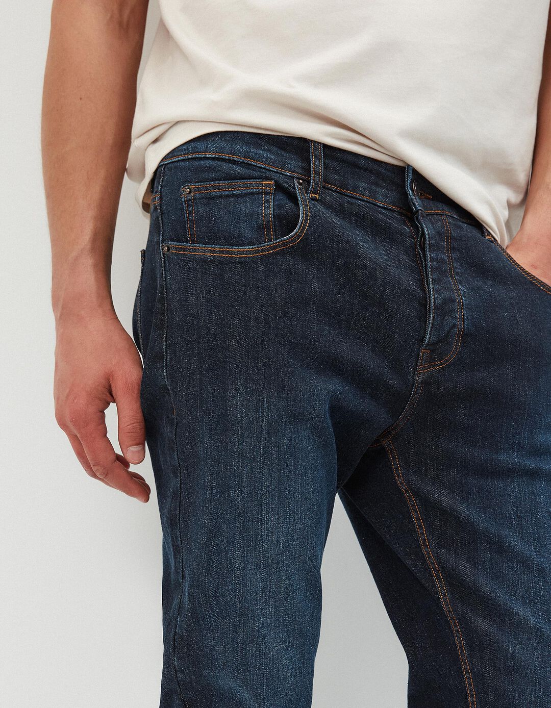 Cal&ccedil;as Skinny Fit, Homem, Azul