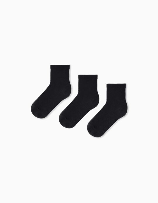 Comprar Online Pack 3 Pares de Meias, Criança, Preto