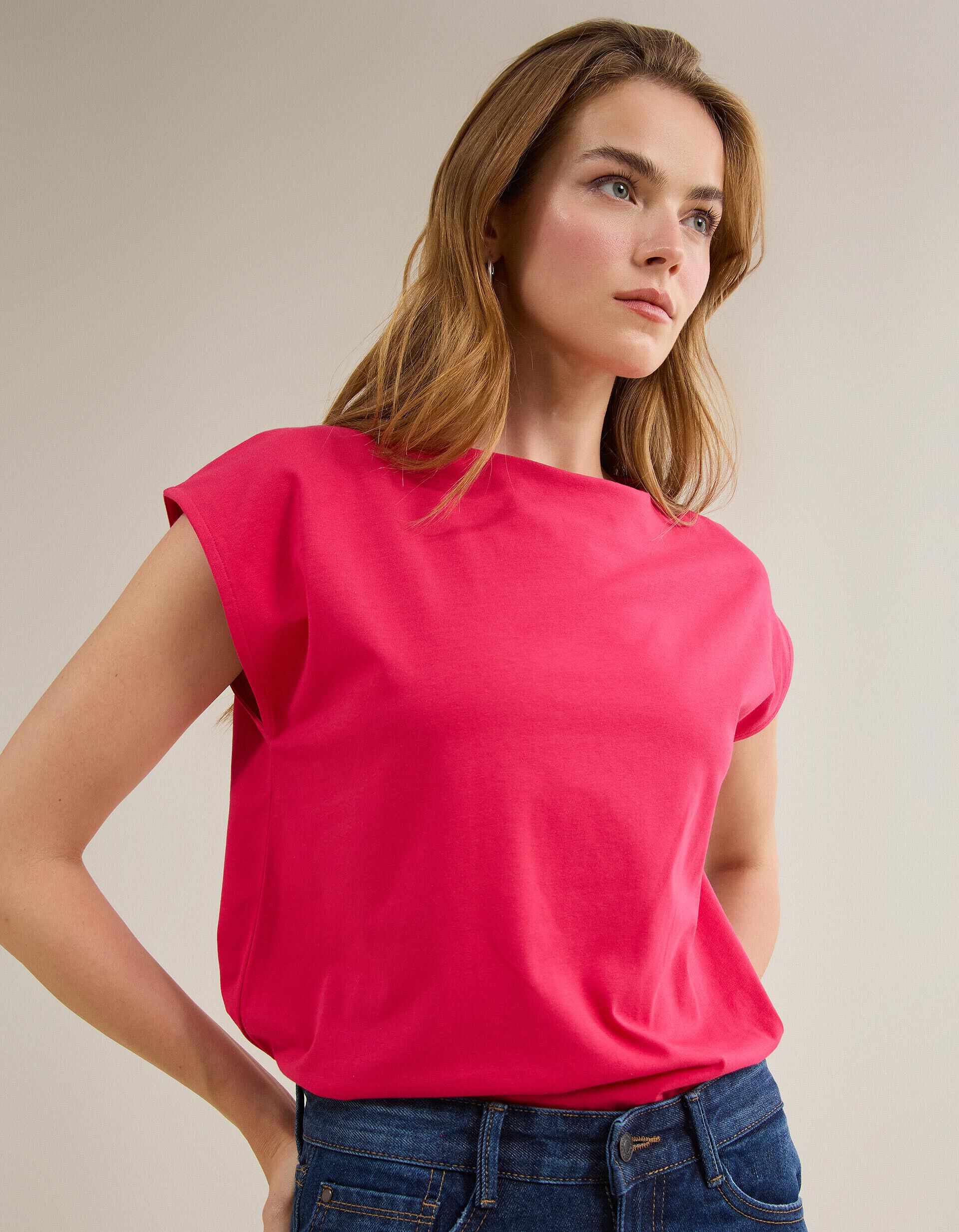 Comprar Online T-shirt, Mulher, Rosa Escuro