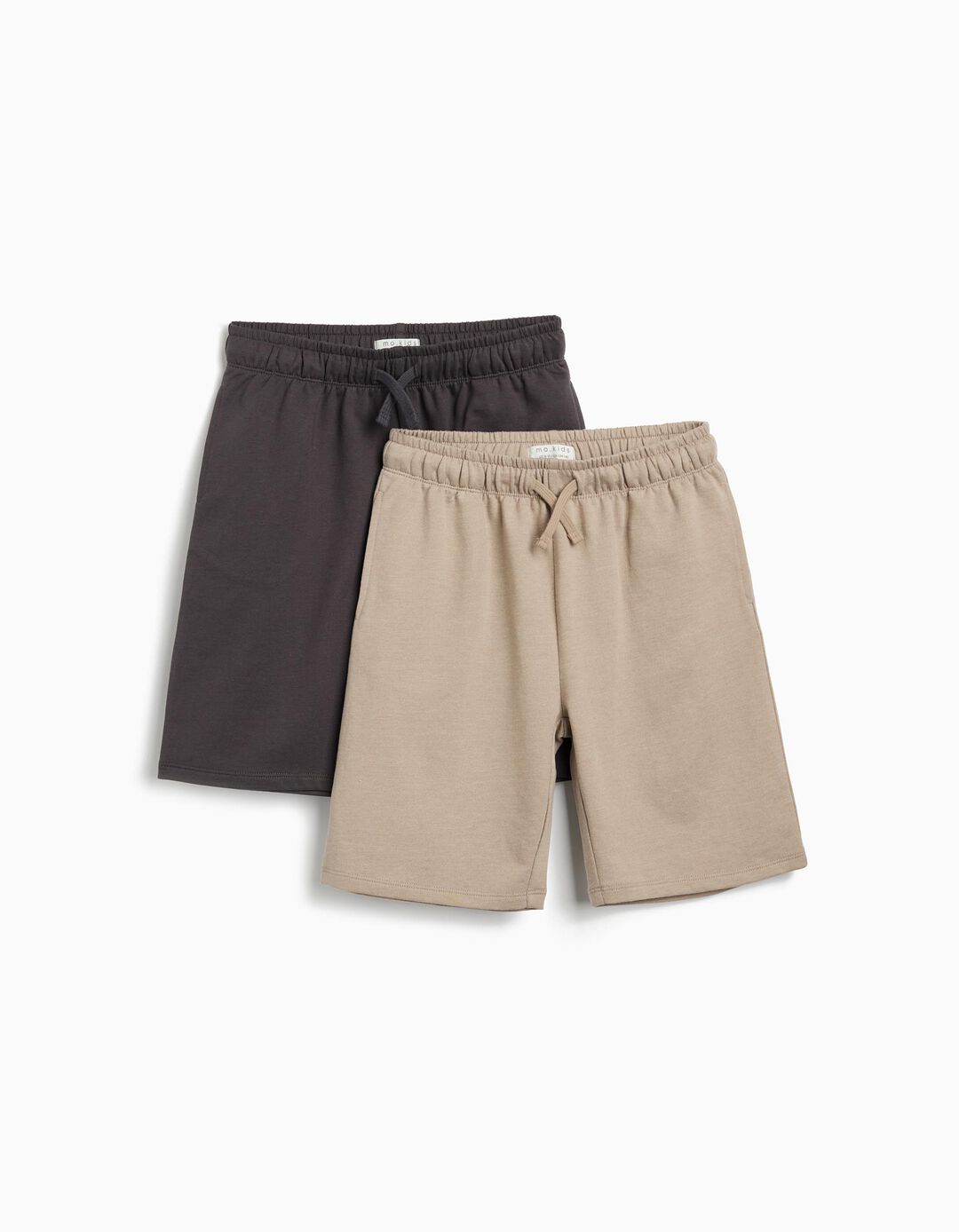 Pack 2 Calções Fleece, Menino, Bege