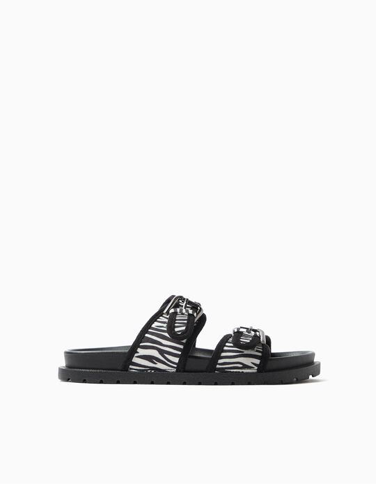 Comprar Online Sand&aacute;lias Animal Print, Menina, Preto