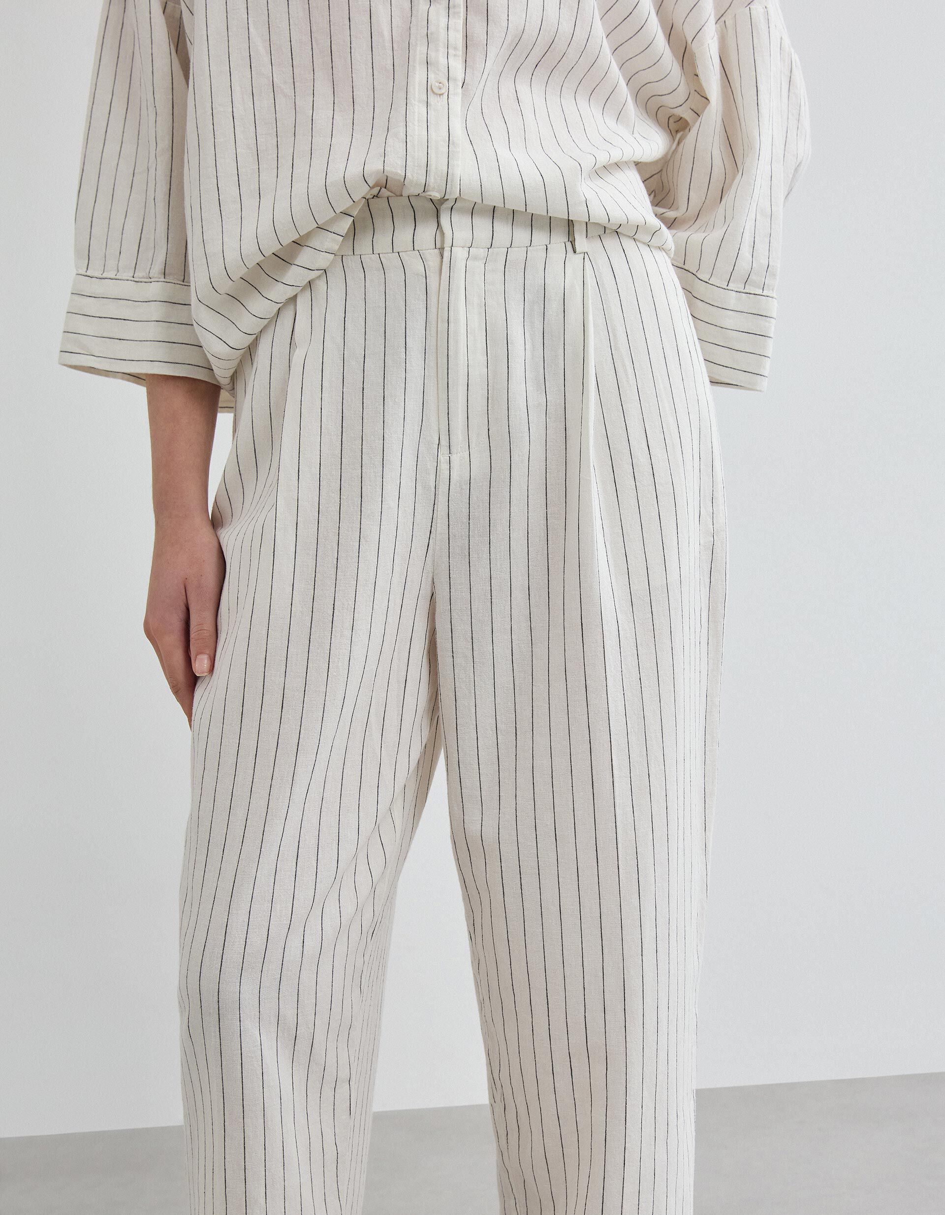 Comprar Online Cal&ccedil;as com Linho, Mulher, Bege Claro