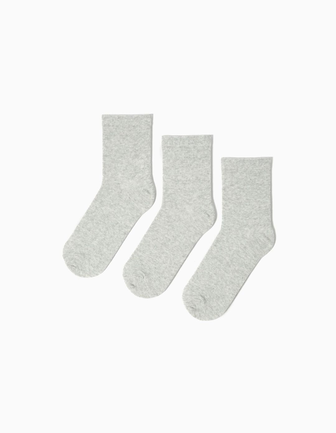 Pack 3 Pares de Meias, Criança, Cinzento Claro