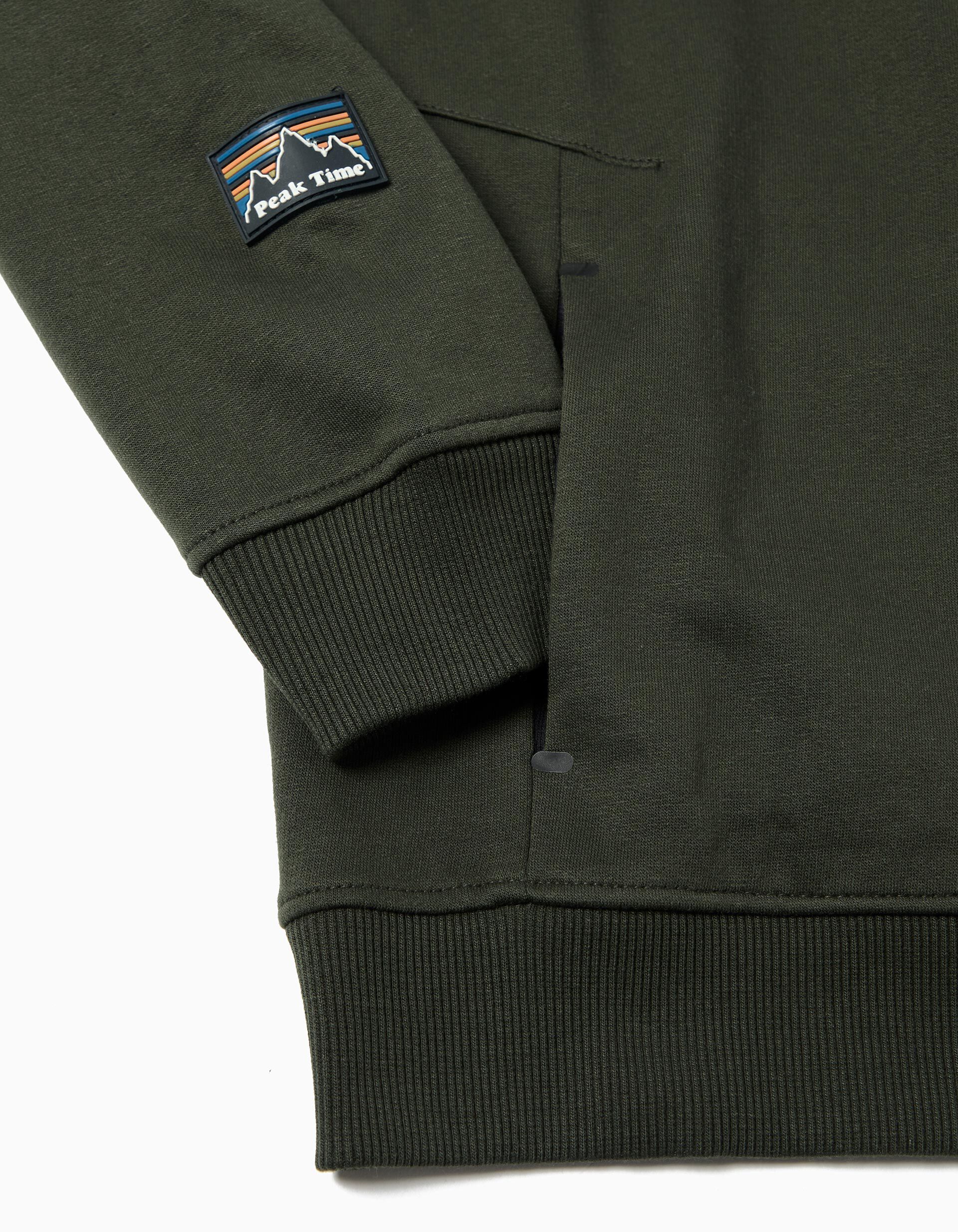 Comprar Online Sweatshirt com Capuz, Menino, Verde Escuro