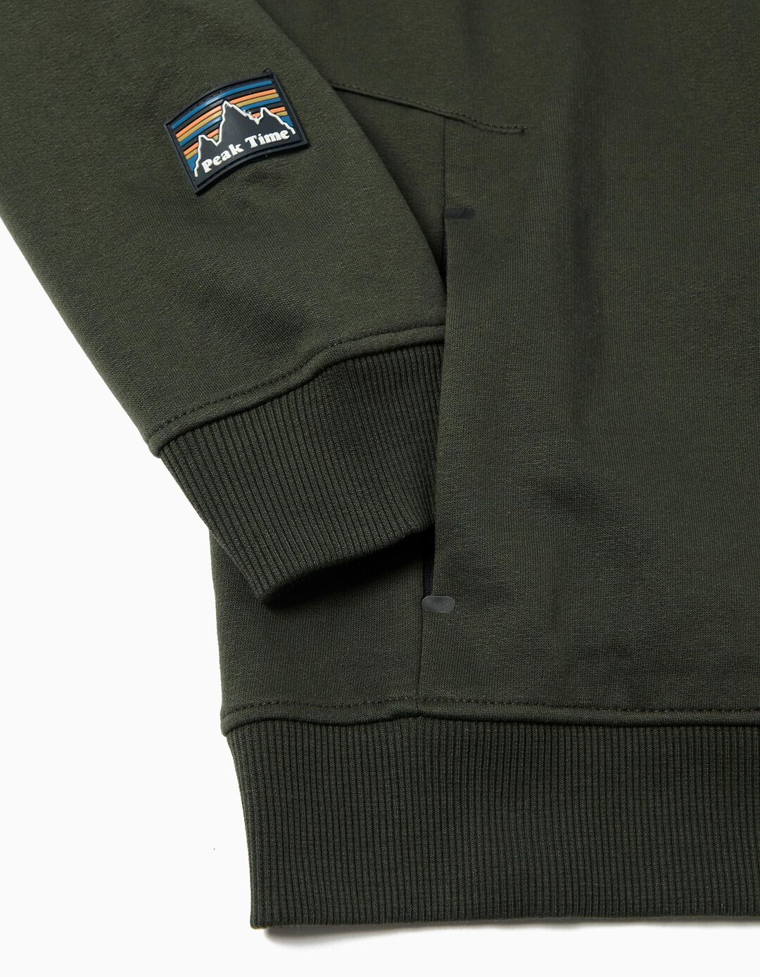 Sweatshirt com Capuz, Menino, Verde Escuro