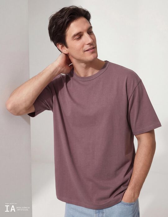 Comprar Online T-shirt Heavy Jersey, Homem, Rosa Escuro