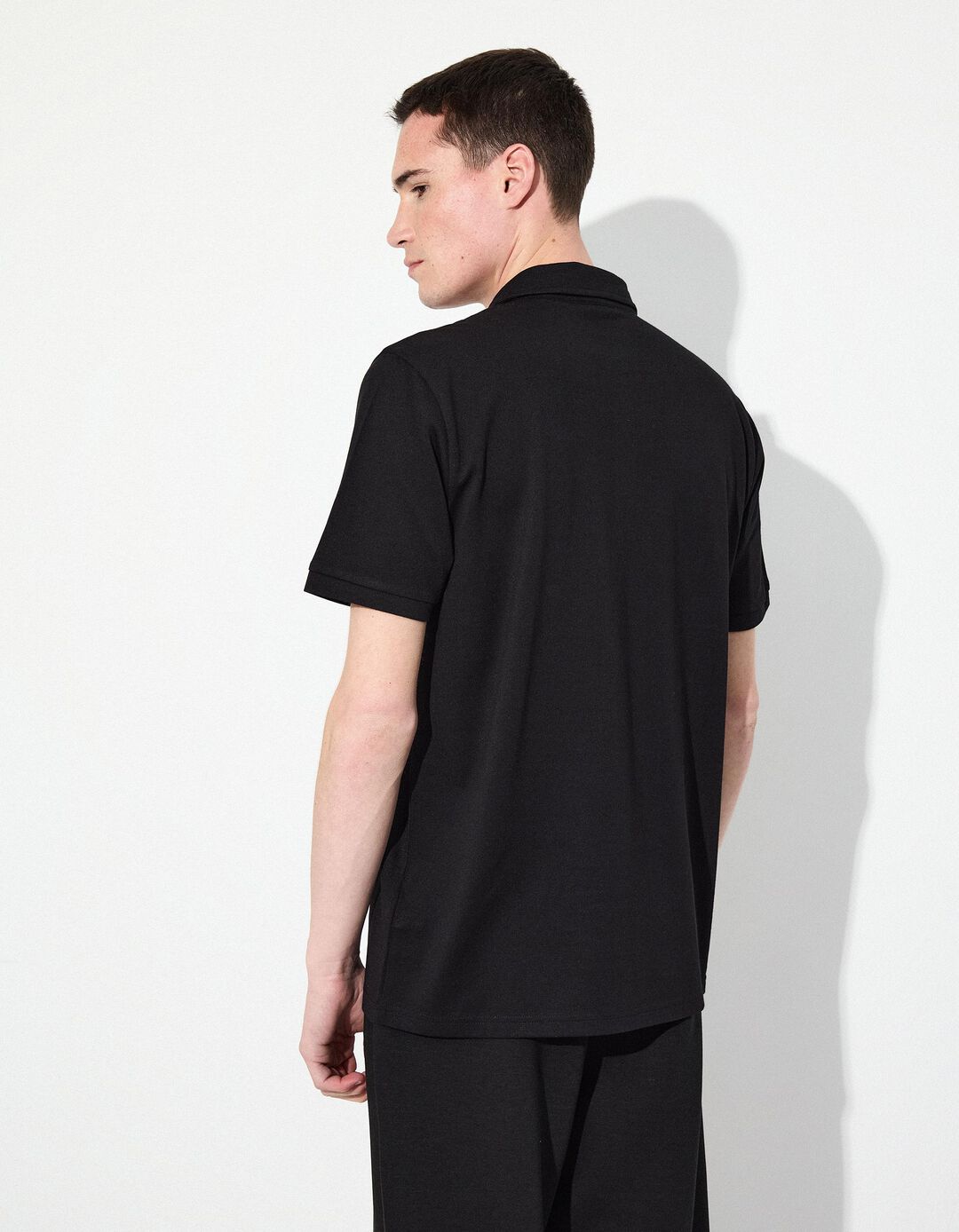 Polo Coolmax®, Homem, Preto