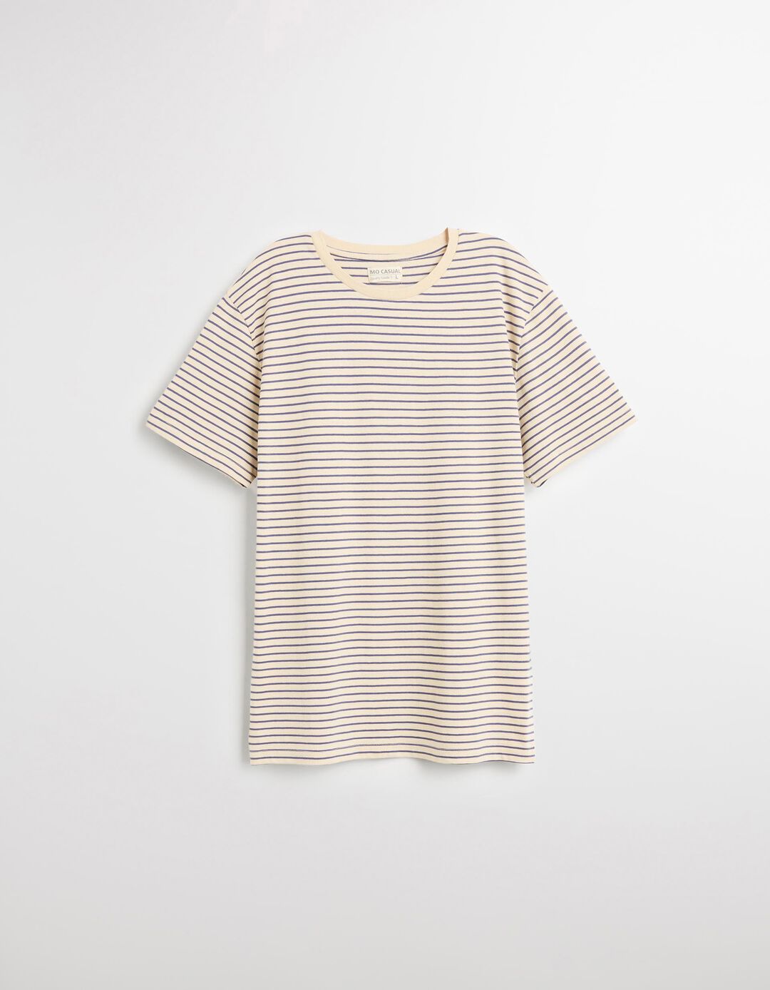 T-shirt Riscas, Homem, Bege Claro 