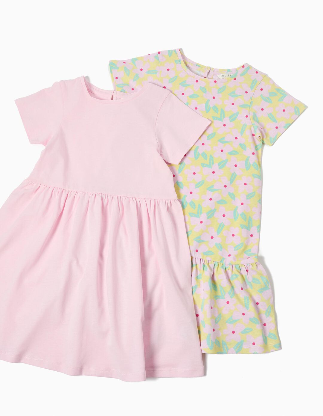 Pack 2 Vestidos, Menina, Rosa Claro 