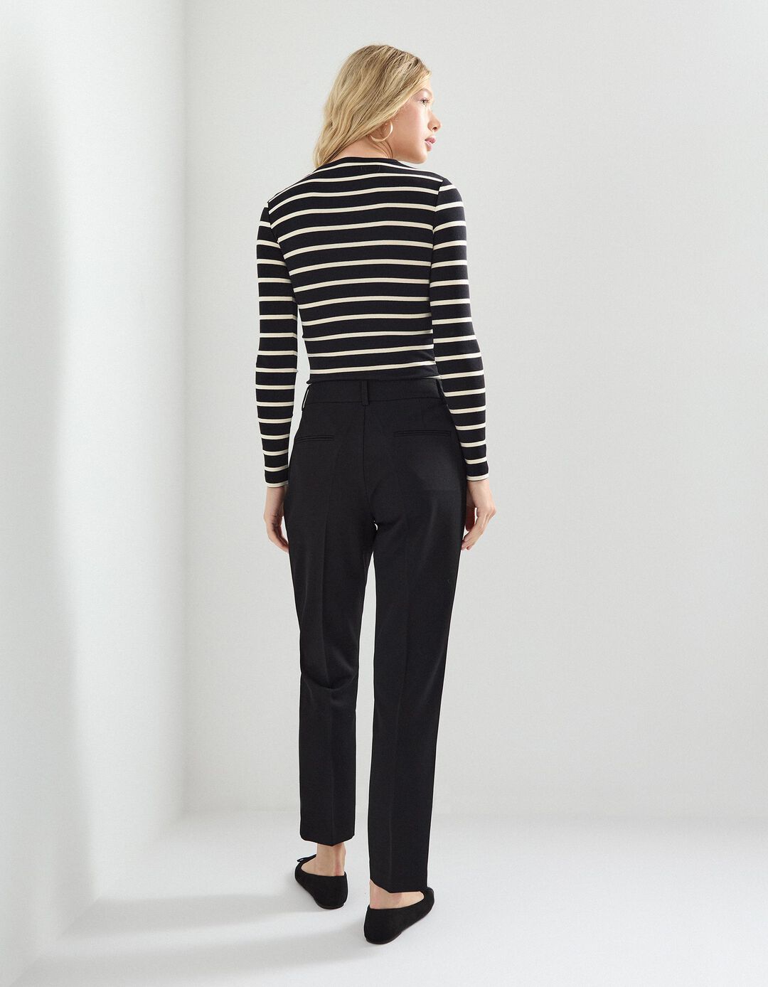 Calças Tailored, Mulher, Preto