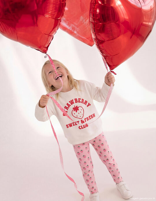 Comprar Online Sweatshirt de Felpa, Menina, Branco