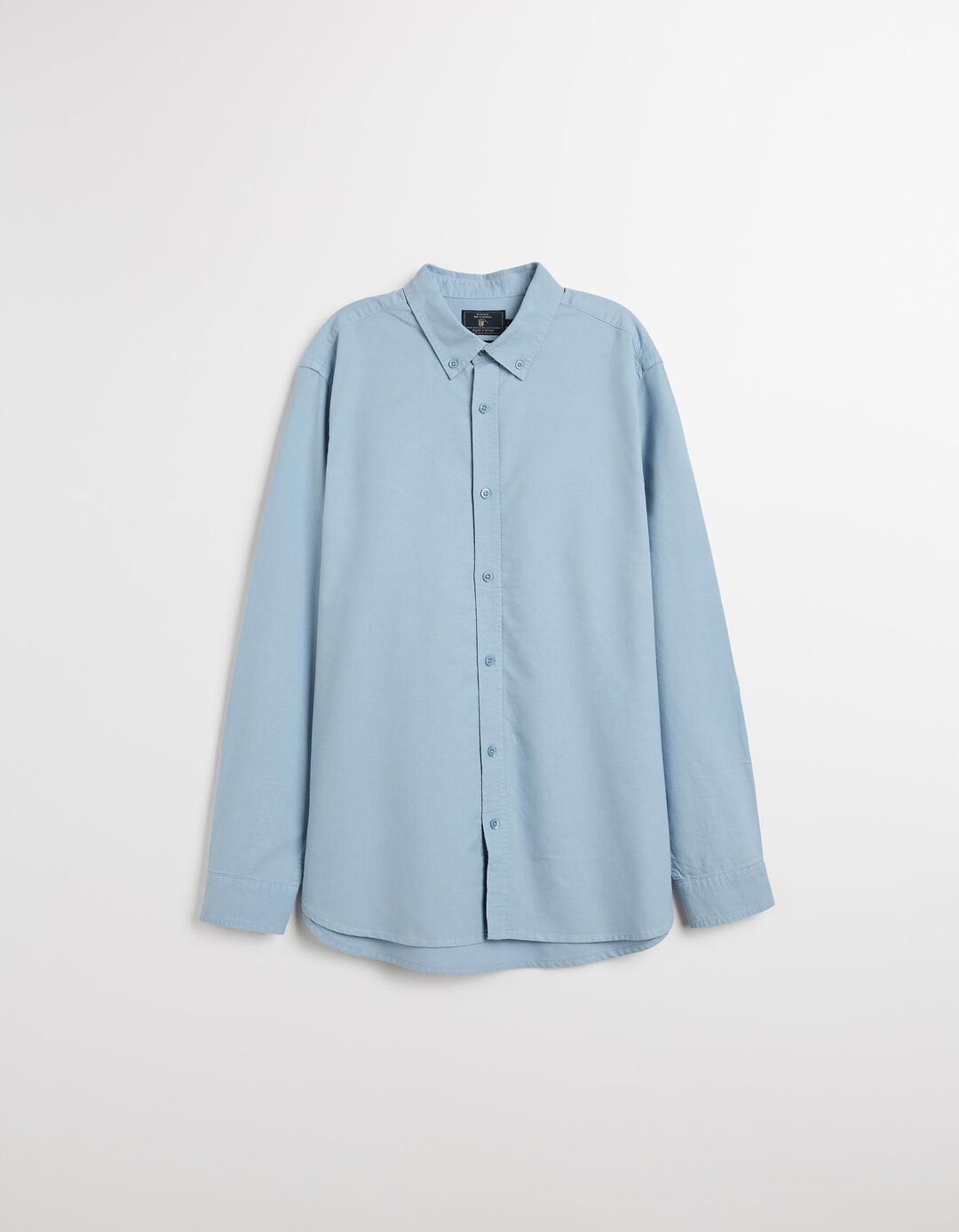 Camisa de Manga Comprida Oxford, Homem, Azul