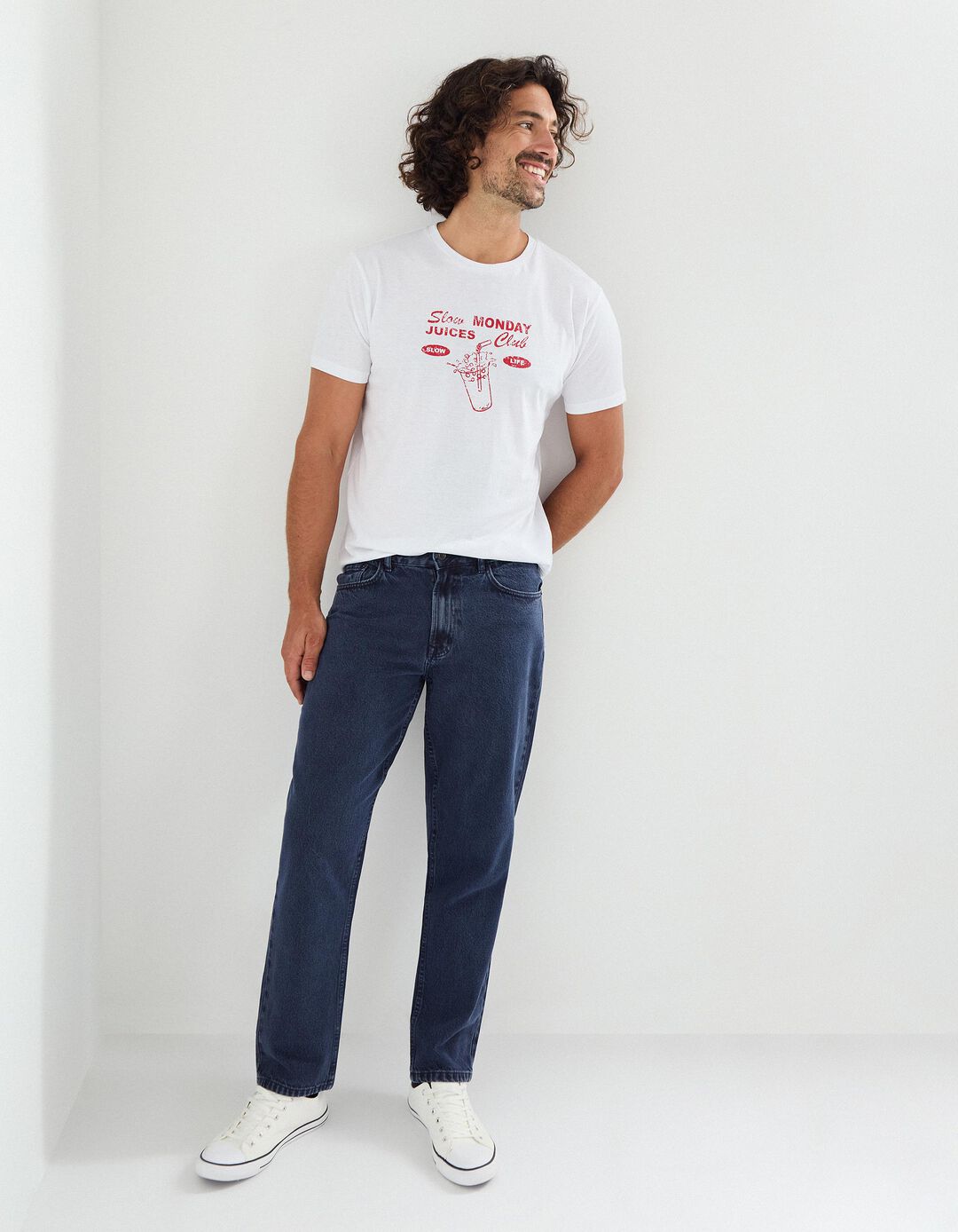 Calças 'Relaxed Fit', Homem, Azul Escuro 