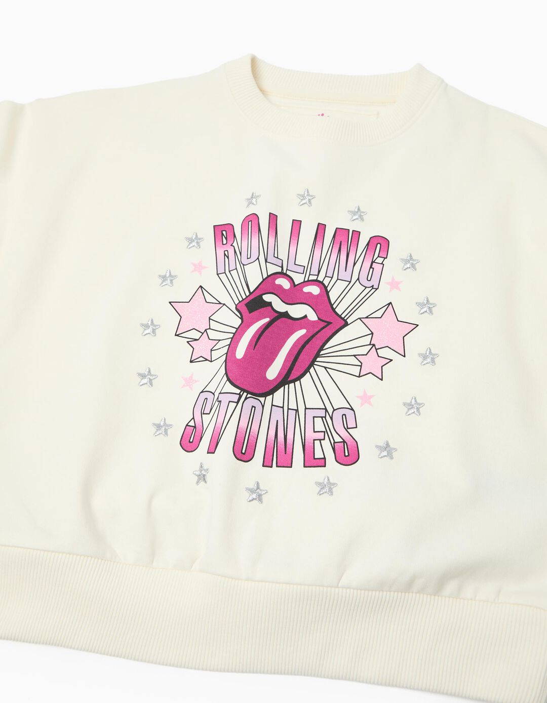 Sweatshirt 'Rolling Stones', Menina, Branco
