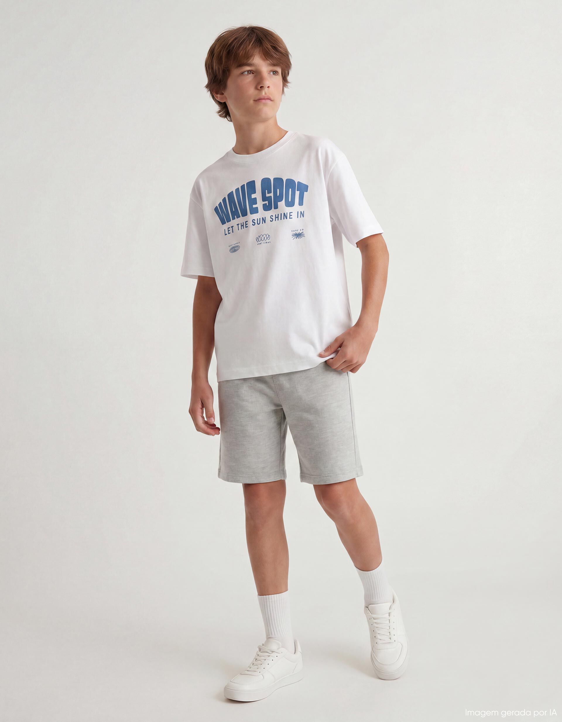 Comprar Online Conjunto T-shirt e Cal&ccedil;&otilde;es, Menino, Cinzento Claro